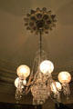 Chandelier in dining room at Fall River Historical Society Museum. Fall River, MA.