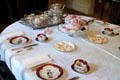 Table setting in dining room of Rotch-Jones-Duff House. New Bedford, MA.