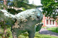 Face of Owl sculpture by Leonard Baskin at Smith College. Northampton, MA.