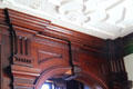 Card & tea room woodwork at Mayflower Society House. Plymouth, MA.