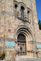 Entrance of Plymouth Unitarian Universalist Church. Plymouth, MA.