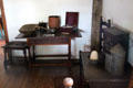 Furnishings of Jabez Howland House. Plymouth, MA.