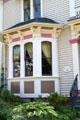 Bay window of George Drew house. Sandwich, MA.