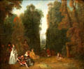La Perspective painting by Antoine Watteau at Museum of Fine Arts. Boston, MA.