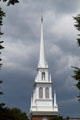 Tower of Old North Church where lanterns were hung to signal Paul Revere "One if by land, and two if by sea". Boston, MA.