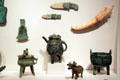Neolithic Chinese bronze objects at Harvard Art Museums. Cambridge, MA.