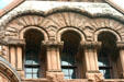 Romanesque windows of Crane Library. Quincy, MA.