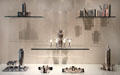 Collection of Art Deco silver-plated cocktail sets by various New England firms at Museum of Fine Arts. Boston, MA.