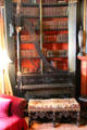 Piano harp in library at Hammond Castle Museum. Gloucester, MA.