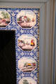 Original Delft tiles on parlor fireplace at John Cabot House. Beverly, MA