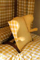 Early American backrest for reading in bed at Jeremiah Lee Mansion. Marblehead, MA.