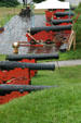 Row of 1812-era cannon at Fort McHenry. Baltimore, MD.