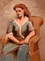 Woman Seated in an Armchair painting by Pablo Picasso at Detroit Institute of Arts. Detroit, MI.