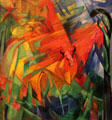 Animals in a Landscape painting by Franz Marc at Detroit Institute of Arts. Detroit, MI.