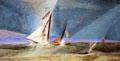 Fisher Off the Coast painting by Lyonel Feininger at Detroit Institute of Arts. Detroit, MI.