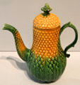 Lead-glazed creamware coffeepot from Staffordshire, England at Detroit Institute of Arts. Detroit, MI.