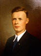 Portrait of Charles Lindbergh at Henry Ford Museum. Dearborn, MI