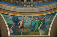 Section on discovery of Rotunda mural "The Civilization of the Northwest" by Edward Emerson Simmons at Minnesota State Capitol. St. Paul, MN.