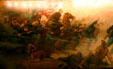 Fifth Minnesota at Corinth in 1862 painting by Edwin Blashfield in Governor's Reception Room of Minnesota State Capitol. St. Paul, MN.