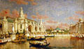Painting of St Louis World's Fair with Palace of Transportation by John Ross Key at Missouri History Museum. St Louis, MO.