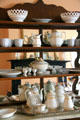 Sideboard with china in dining room of Oaks House Museum. Jackson, MS.