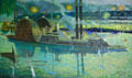 Painting of sidewheel ironclad Choctaw by Herb Mott at Vicksburg Battlefield Museum. Vicksburg, MS.