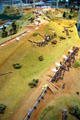 Model of Confederate & Federal lines at Vicksburg in Battlefield Museum. Vicksburg, MS.
