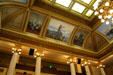 Paintings on ceiling of Old State Supreme Court at Montana State Capitol. Helena, MT.