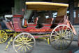Open touring coach of Yellowstone-Western Co. at Museum of the Yellowstone. West Yellowstone, MT.