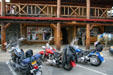 Madison Hotel of saddle notched log construction. West Yellowstone, MT.
