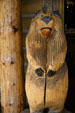 Carved bear typical art of Yellowstone region. West Yellowstone, MT.