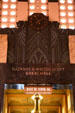 Art Deco Great Hall clock of Omaha Union Station. Omaha, NE.