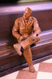Sculpted WW II soldier in waiting room capture past of Omaha Union Station. Omaha, NE.