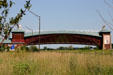 Kearney Arch above prairie grasses. Kearney, NE.