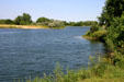Platte River, route of historic Oregon, California, & Mormon trails near Kearney Arch. Kearney, NE.