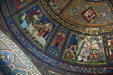 Tending sheep & harvesting corn detail of ceiling mosaic in Nebraska State Capitol. Lincoln, NE.
