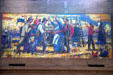 Painting of homesteaders building cabin by James Penney in Nebraska State Capitol. Lincoln, NE.