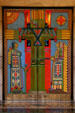 Native American motif of doors to Warner Chamber of Nebraska State Capitol. Lincoln, NE.