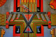 Thunderbird detail of Warner Chamber doors in Nebraska State Capitol. Lincoln, NE.
