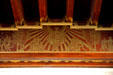 Detail of graphics on ceiling of Unicameral legislative chamber Nebraska State Capitol. Lincoln, NE.