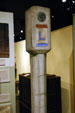 Lincoln Highway Marker of first coast to coast automobile road in Museum of Nebraska History. Lincoln, NE.