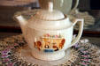 Cabin interior scene teapot at Scout's Rest. North Platte, NE.