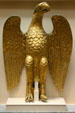 Original eagle carving from top of State House at New Hampshire Historical Society Museum. Concord, NH.
