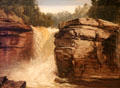 Waterfall & Rocks near Lake George painting by John Frederick Kensett of New York City at Currier Museum of Art. Manchester, NH.
