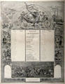 Soldiers Memorial lithograph of Spanish American War of 1898 1st Regt. NH Vol. Inf. at Woodman Museum. Dover, NH.