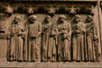 Figures of oratory, theology, law, history, philosophy & ethics on Alexander Hall on Princeton campus. Princeton, NJ.
