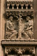 Church & state & New Testament parables of good & evil by tree of life on Alexander Hall on Princeton campus. Princeton, NJ.