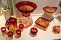 Amberina glass vessels by New England Glass Co. of Cambridge, MA at Museum of American Glass. Milville, NJ.