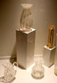 Filigree glass vases by Ralph Barber at Vineland Flint Glass Works of Vineland, NJ at Museum of American Glass. Milville, NJ.