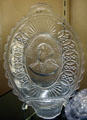 George Washington glass Centennial commemorative plate by Gillinder & Sons of Philadelphia, PA at Museum of American Glass. Milville, NJ.